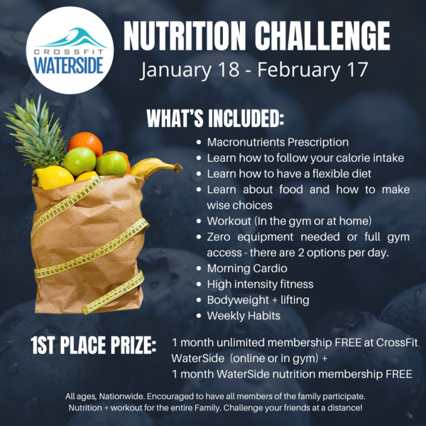 JOIN US IN OUR ANNUAL WATERSIDE NUTRITION CHALLENGE!!